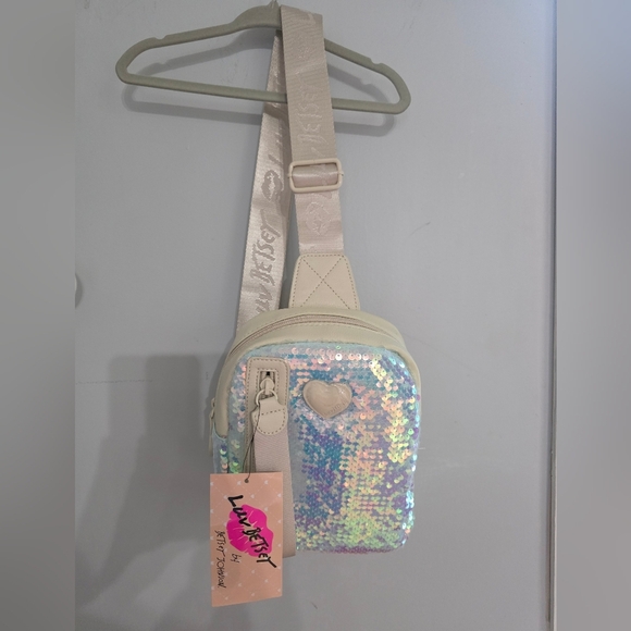 Betsey Johnson Iridescent Sequin Crossbody Bag - Picture 1 of 13